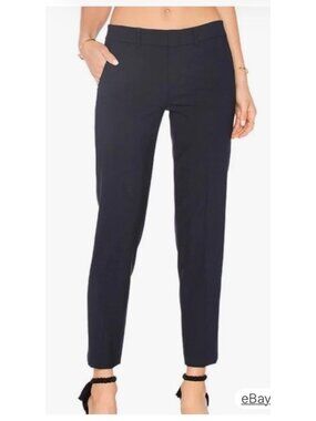 Vince Pant Women’s Size 4 Side Strapping Navy Trouser VR556-20585 Wool Blend